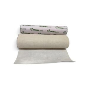 kromacare gauze bandage roll unrolled cotton weave fabric