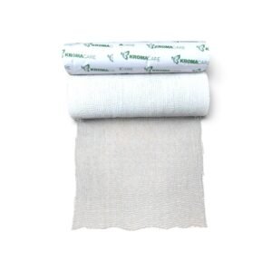 kromacare gauze bandage roll unrolled weave top view